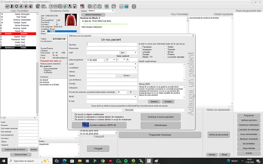 Administrare pacienti